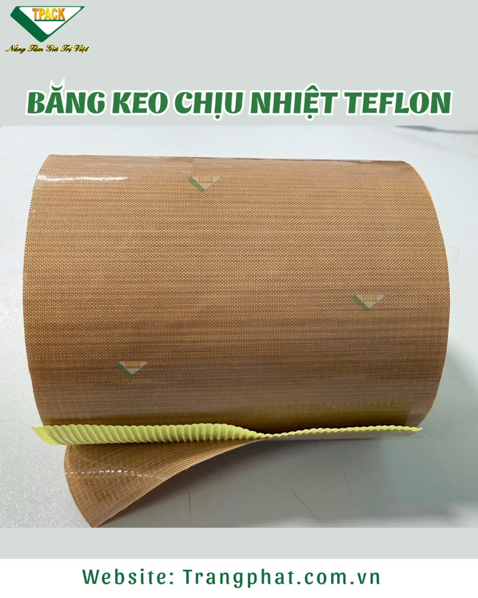 Băng Keo Chịu Nhiệt Teflon Có Lớp Giấy Lót - Tiện Lợi, Bền Bỉ Cho Mọi Xưởng