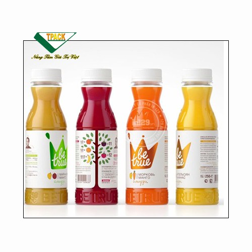 chai tròn dán nhãn decal nguyên vòng trên máy dán nhãn decal chai tròn tự động