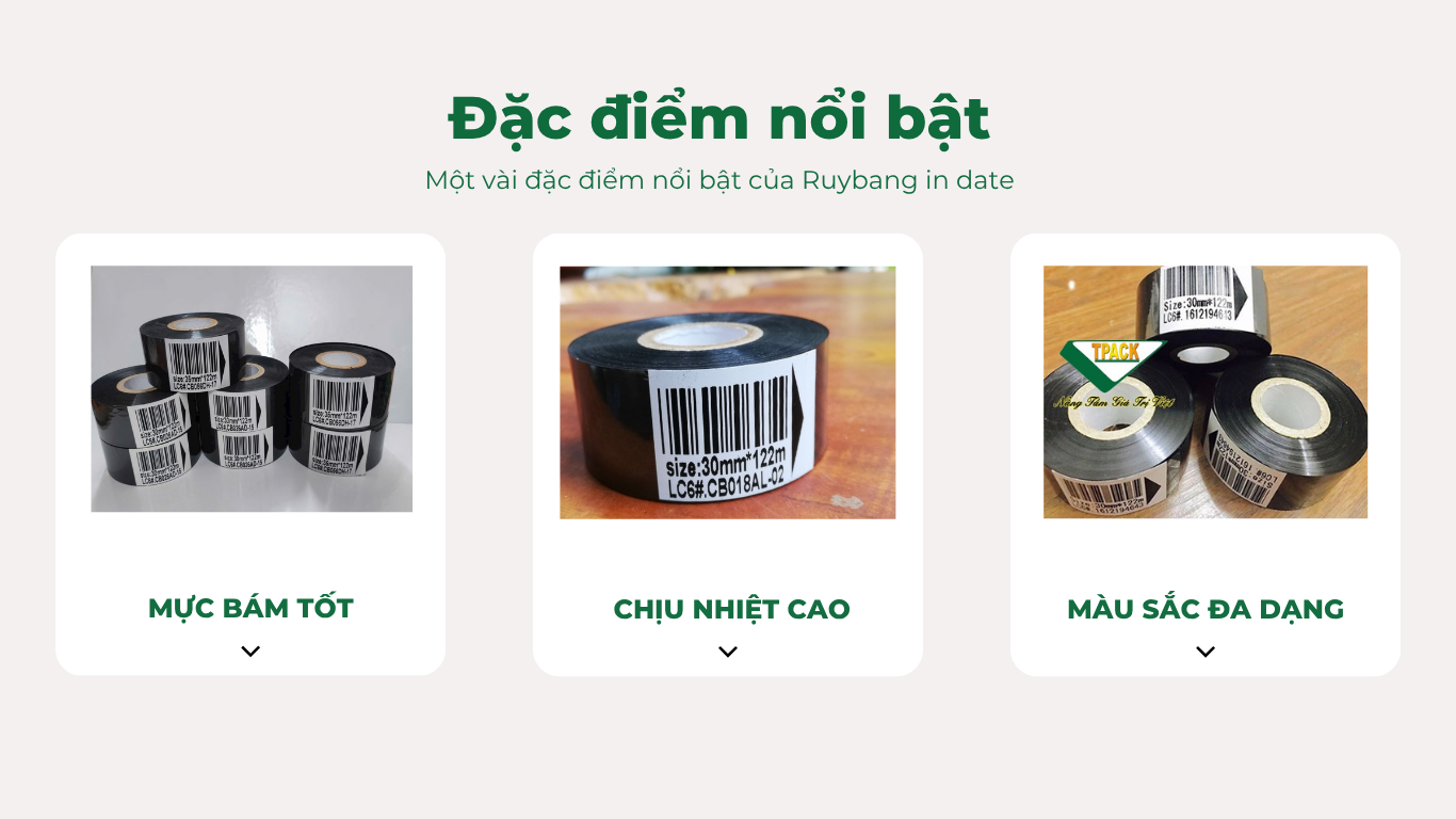 Đặc điểm nổi bật ruybang in date
