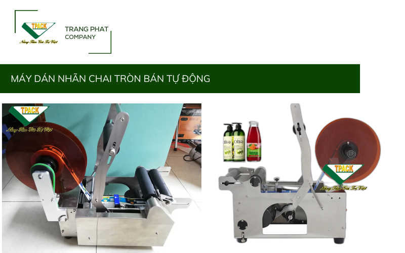 máy dán nhãn decal chai tròn bán tự động