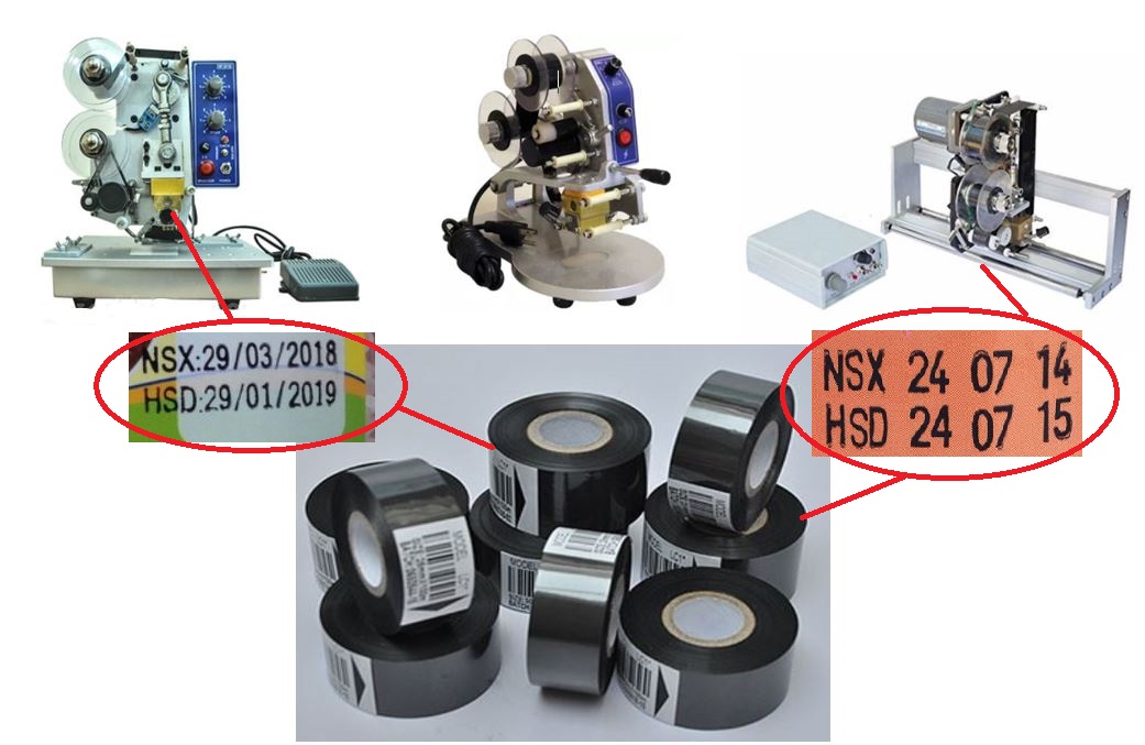 ruy băng in date sử dụng trên các dòng máy in date