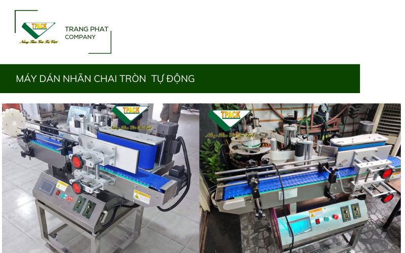 máy dán nhãn decal chai tròn tự động