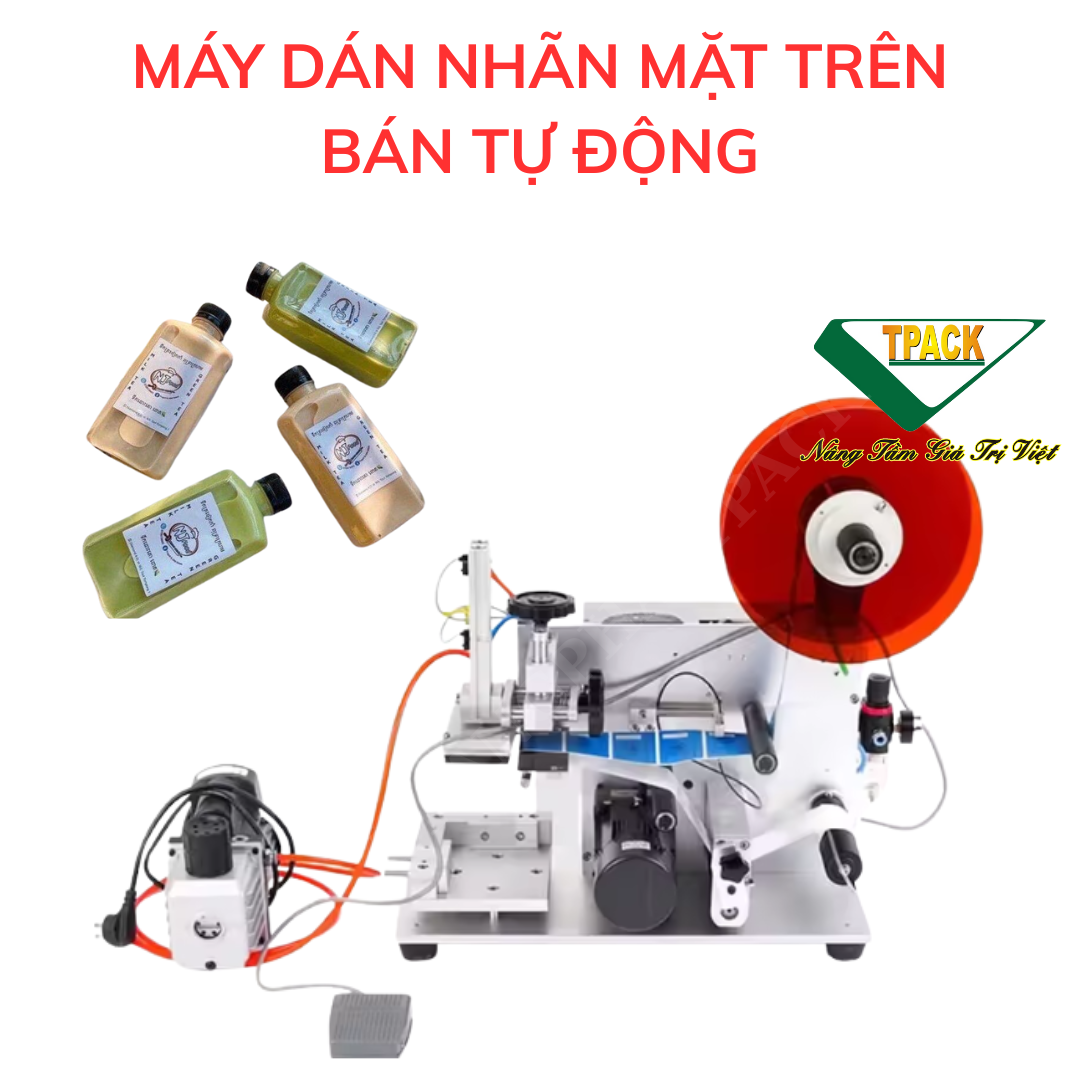 MÁY DÁN TEM NHÃN DECAL CHAI VUÔNG CÓ IN DATE TPMT-60