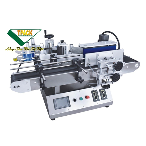 Máy dán nhãn decal chai tròn tự động KẸP  CHAI mini TPTRBLM-120B