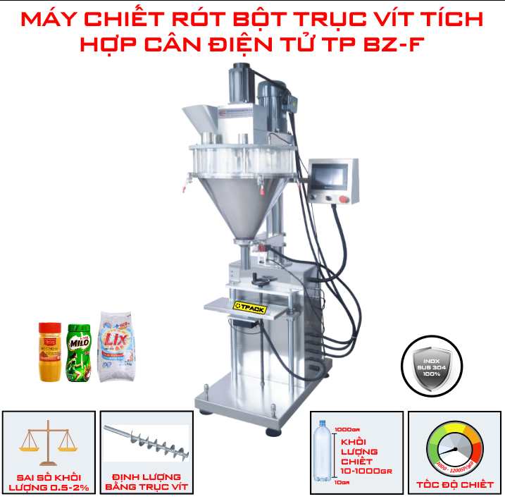 MÁY CHIẾT RÓT BỘT BÁN TỰ ĐỘNG